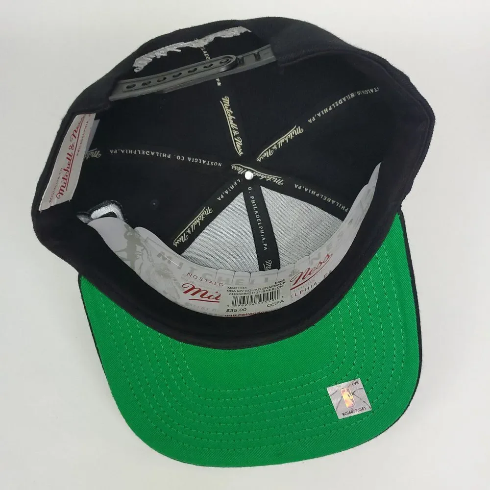 Brooklyn Nets Mitchell & Ness NBA Snapback Hat Cap 3D Logo Side Panel‎ Logos NWT